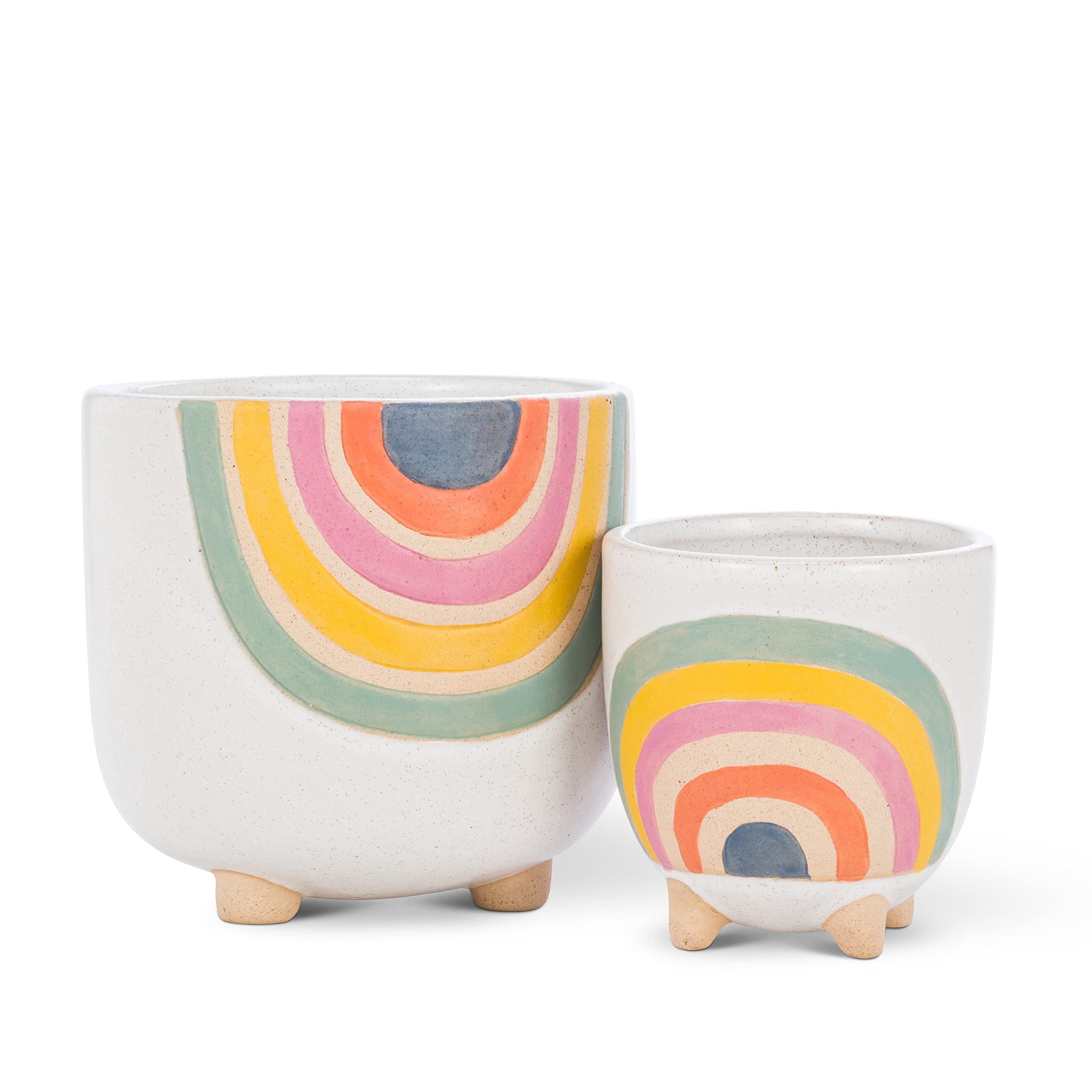 Abbott Collection 27-VIBE-735-LG Large Rainbow Planter with Legs, 5.5" - Image 3