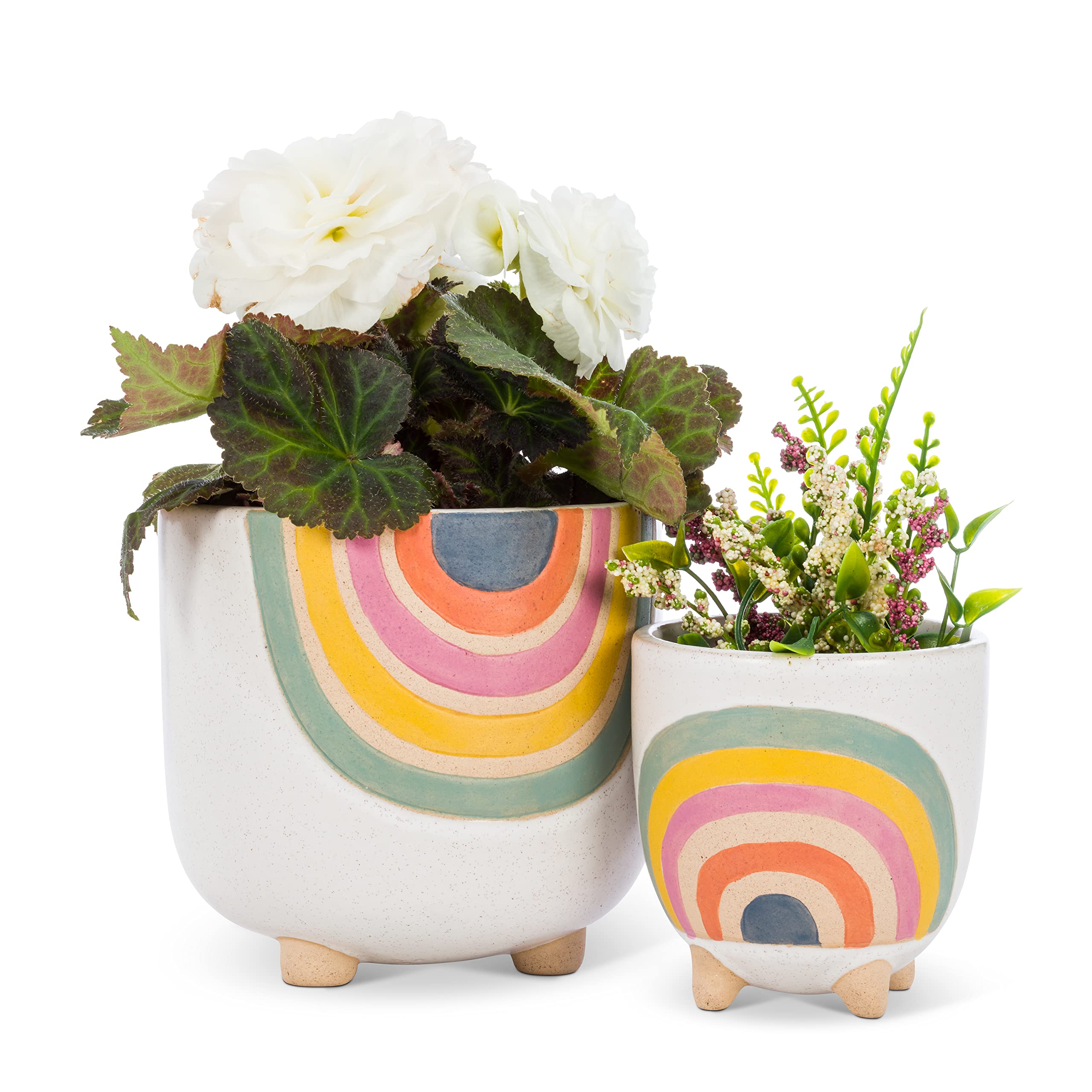 Abbott Collection 27-VIBE-735-LG Large Rainbow Planter with Legs, 5.5" - Image 4