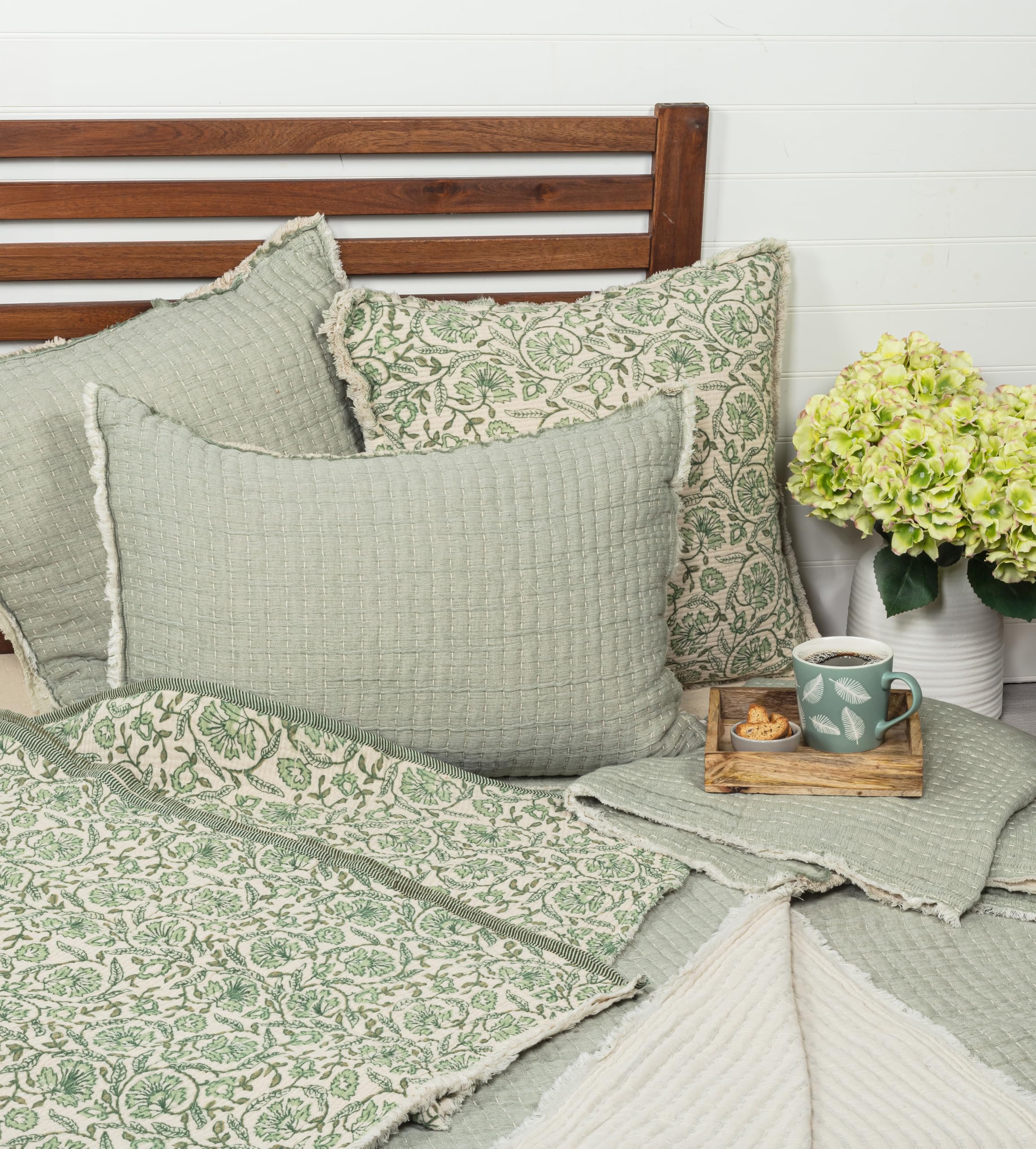 Abbott Collection 95-KANTHA-2416-GRN Pillow, 16x24 W, Green - Image 3