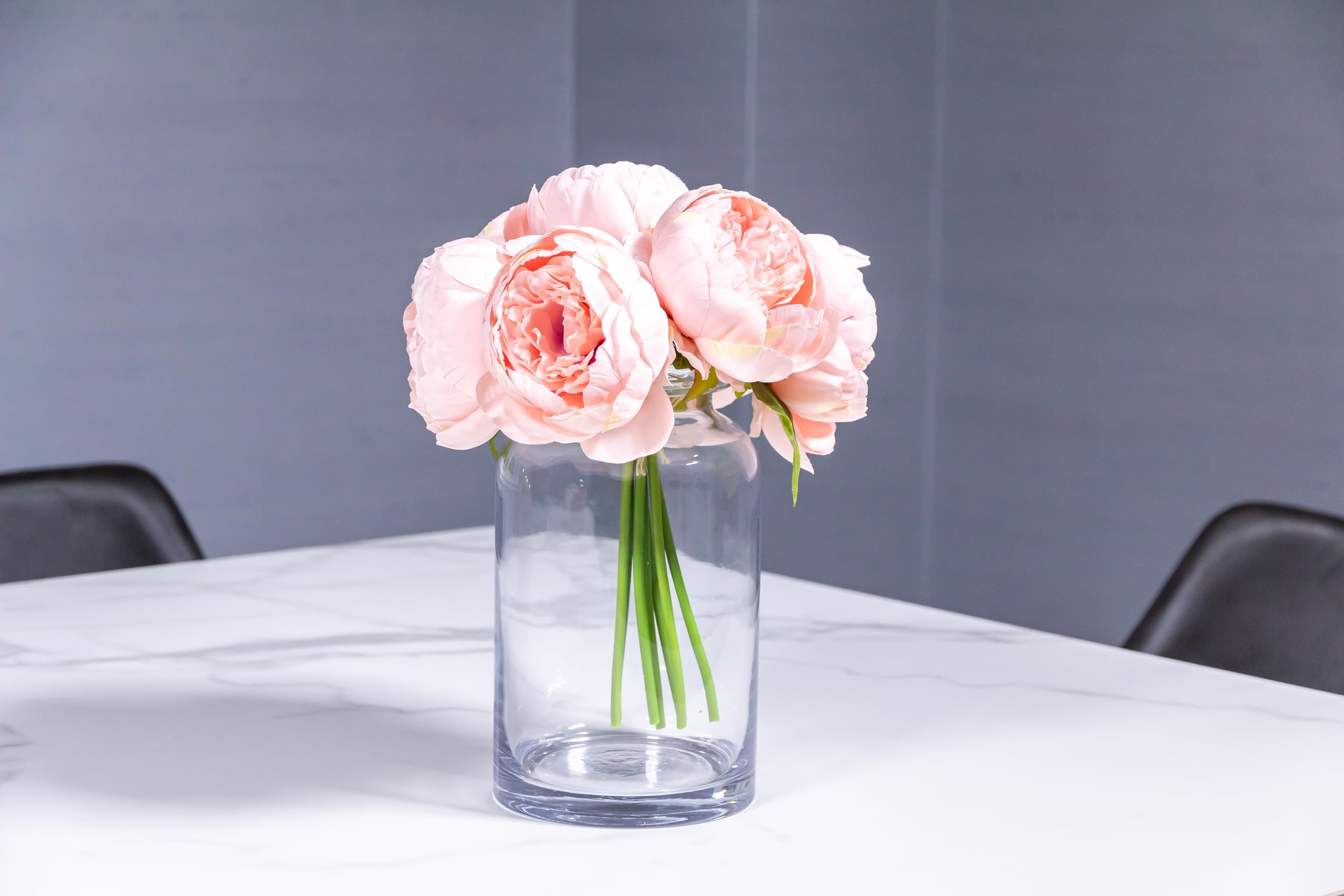 Abbott Collection Full Peony Faux Flower Bouquet - Pink (10"H) - Image 3