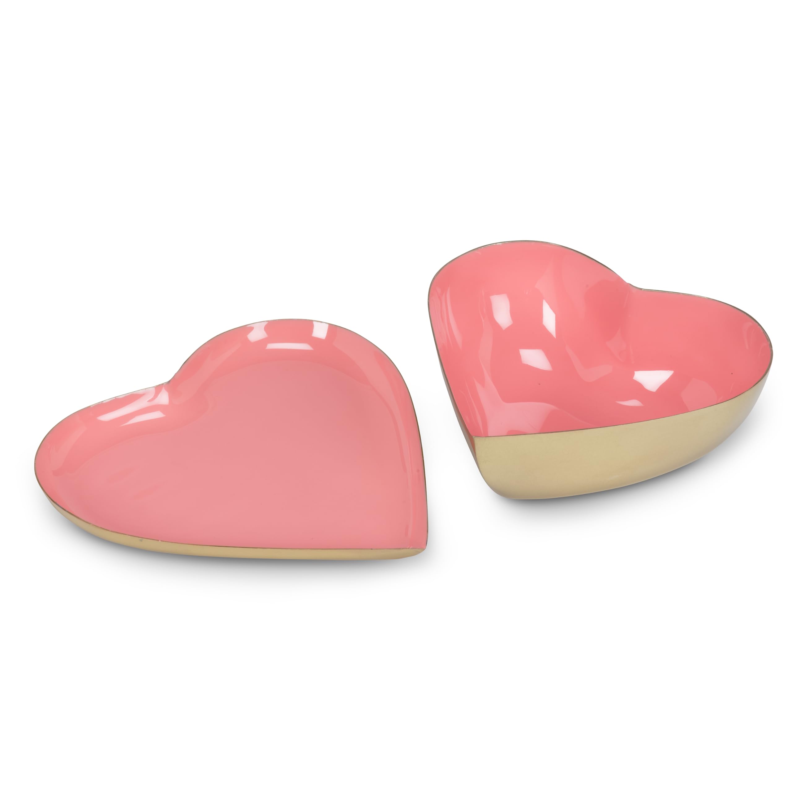 Abbott Collection Heart Shaped Enamel Bowl - Metal (4.5" W) - Image 3