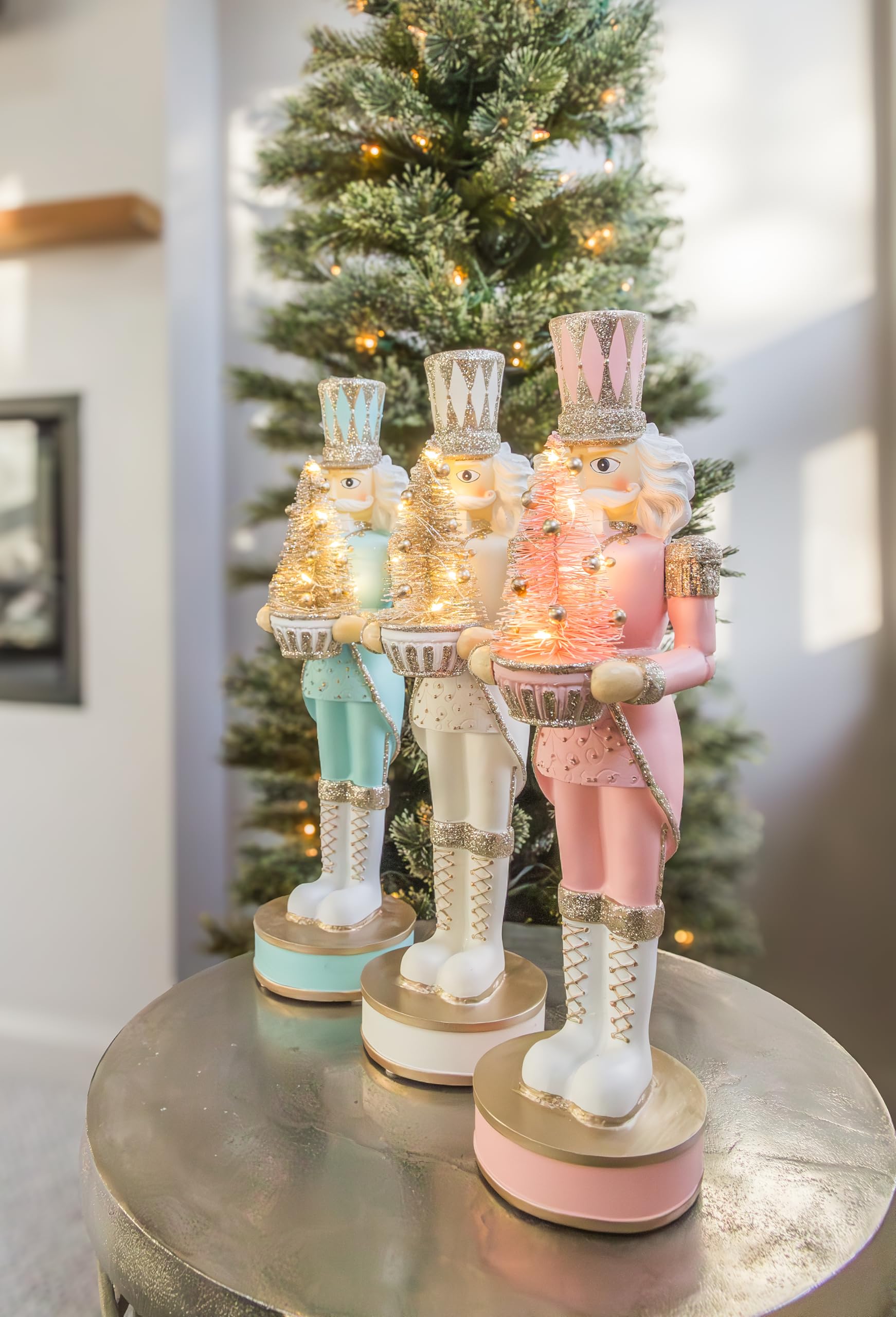 Abbott Collection Nutcracker with LED Tree Figurine - Blue (15" H) - Image 5