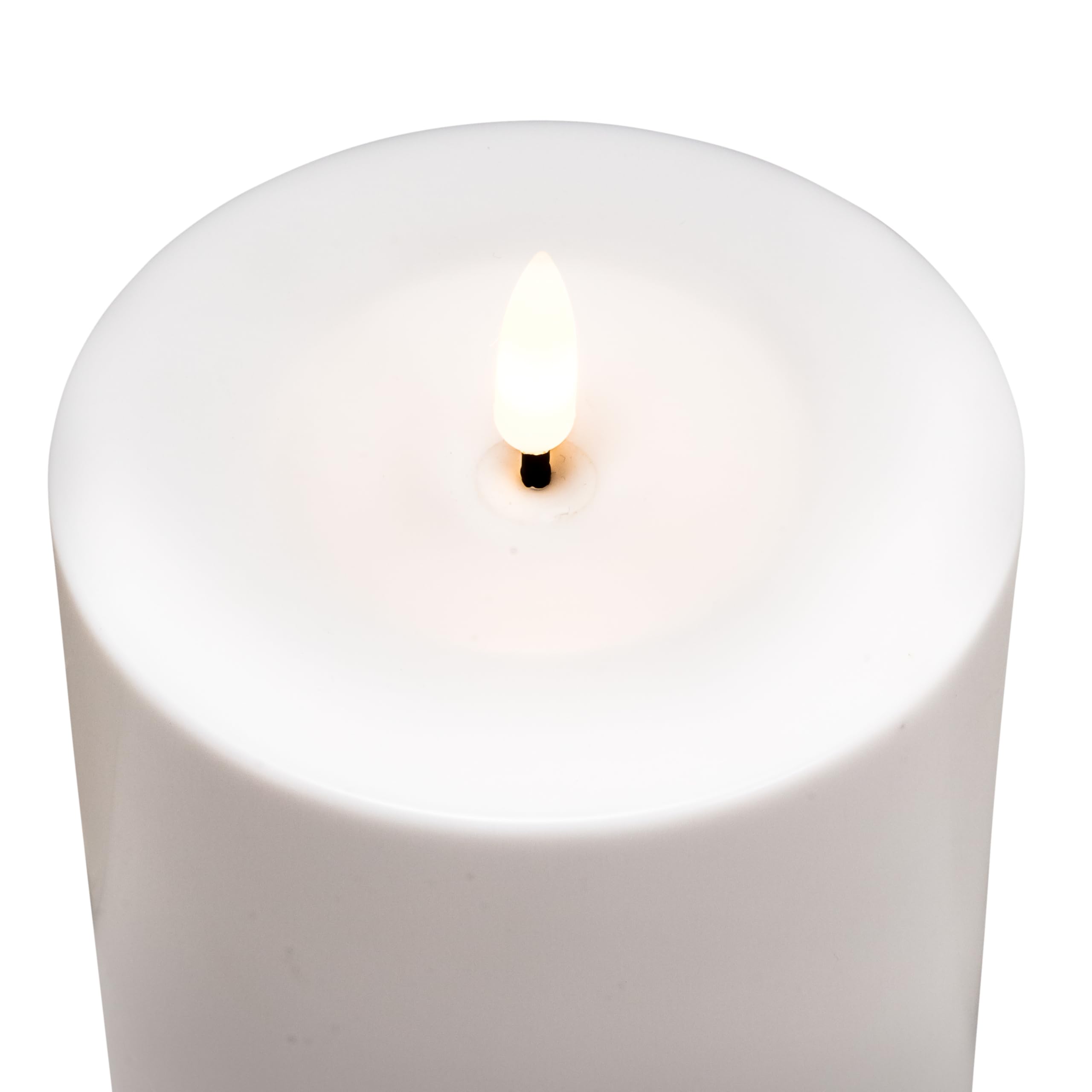 Abbott Collection Rainlite Small Indoor/Outdoor LED Flameless Candle with Timer - White (6" H) - Image 3